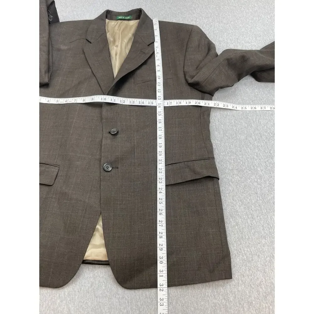Lauren‎ Ralph Lauren Blazer Mens 42R Plaid 100% Wool 2-Button Single Breasted